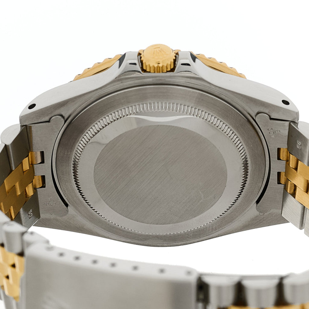 Stainless Steel 18K Yellow Gold Diamond Ruby 40mm GMT-Master II Oyster Perpetual Date Watch Root Beer 16713