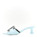 Lambskin CC Cutout Mules 41 Blue Black