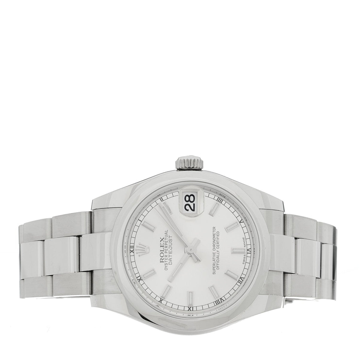 Stainless Steel 31mm Oyster Perpetual Datejust Watch Silver 178240