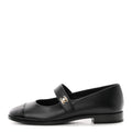 Calfskin Patent Mary Janes Flats 37 Black