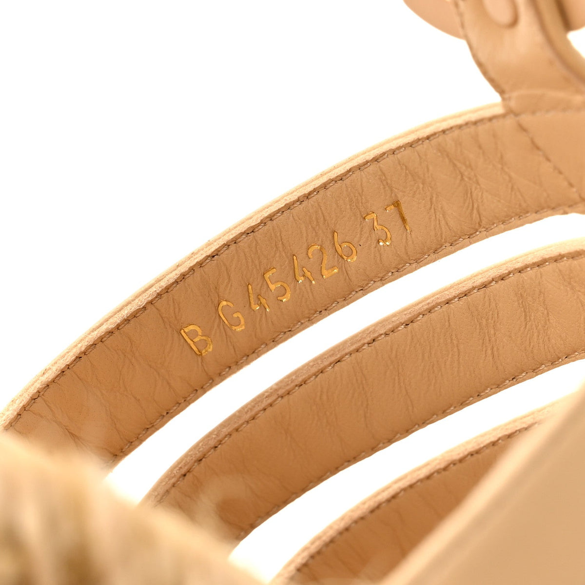 Lambskin Espadrille Sandals 37 Beige