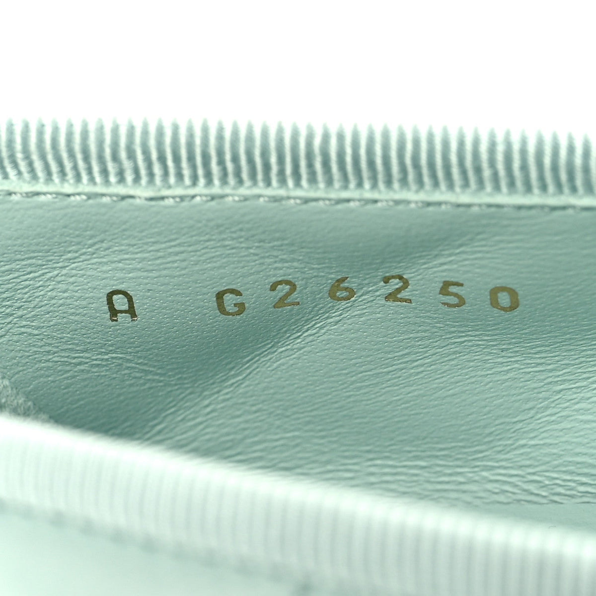 Lambskin Quilted CC Cap Toe Ballerina Flats 37 Light Blue Black