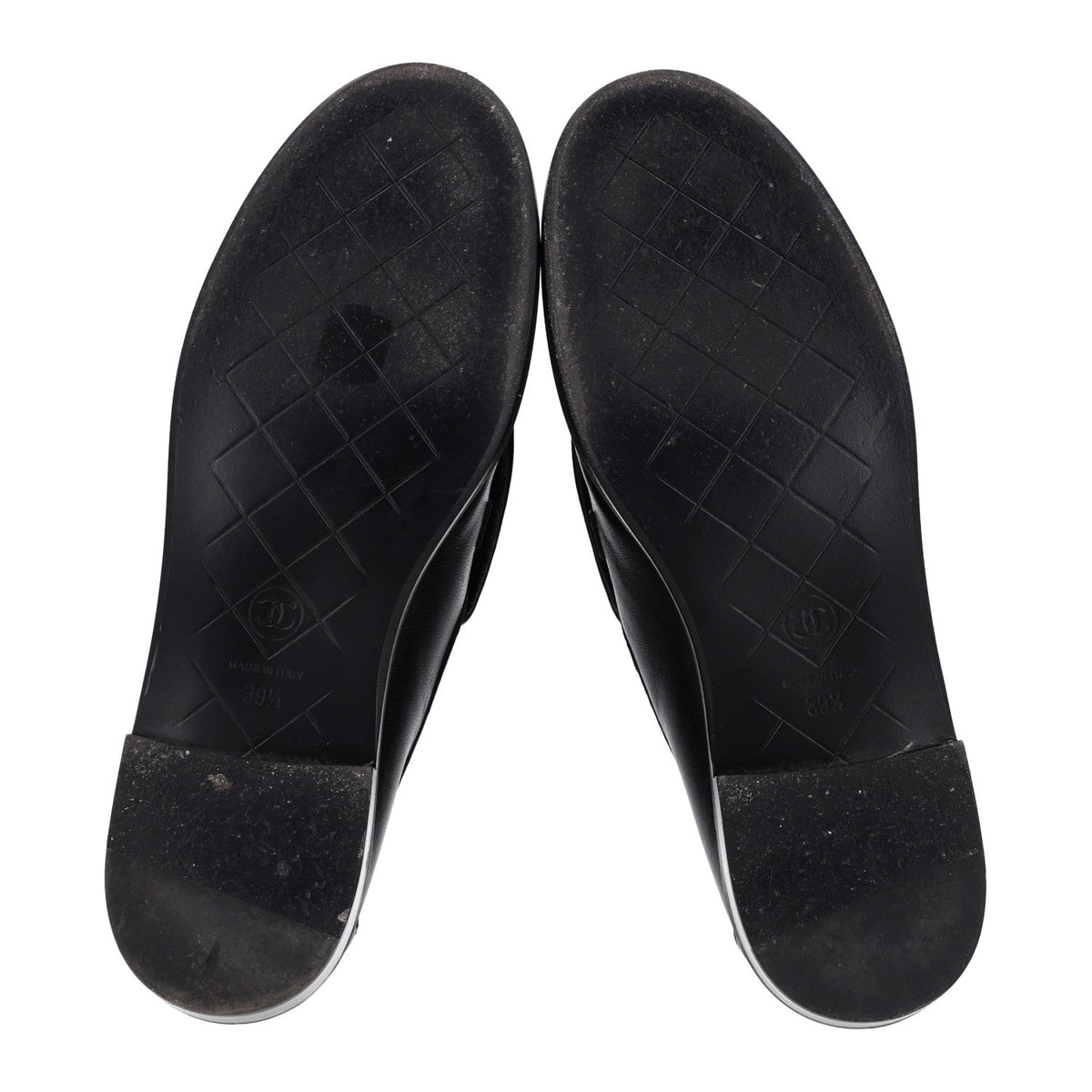 Lambskin Quilted CC Turnlock Loafers 39.5 Black