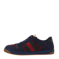 New Canvas GG Web Mens Screener Sneakers 8 Burgundy Navy