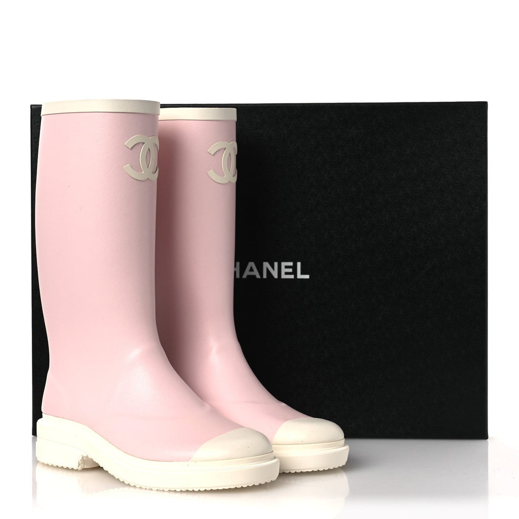 Caoutchouk CC High Boots 36 Light Pink White