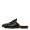 Calfskin Womens Princetown Slippers 37.5 Black