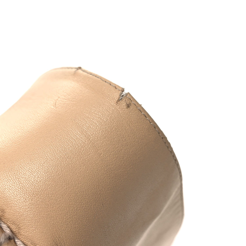 Lambskin CC Espadrilles 40 Beige Black