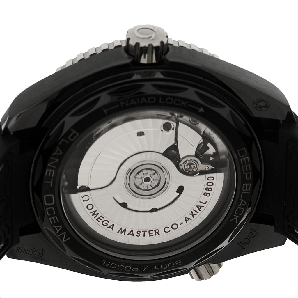 Ceramic Titanium Rubber 39.5mm Seamaster Planet Ocean 600M Automatic Watch Black 215.92.40.20.01.001
