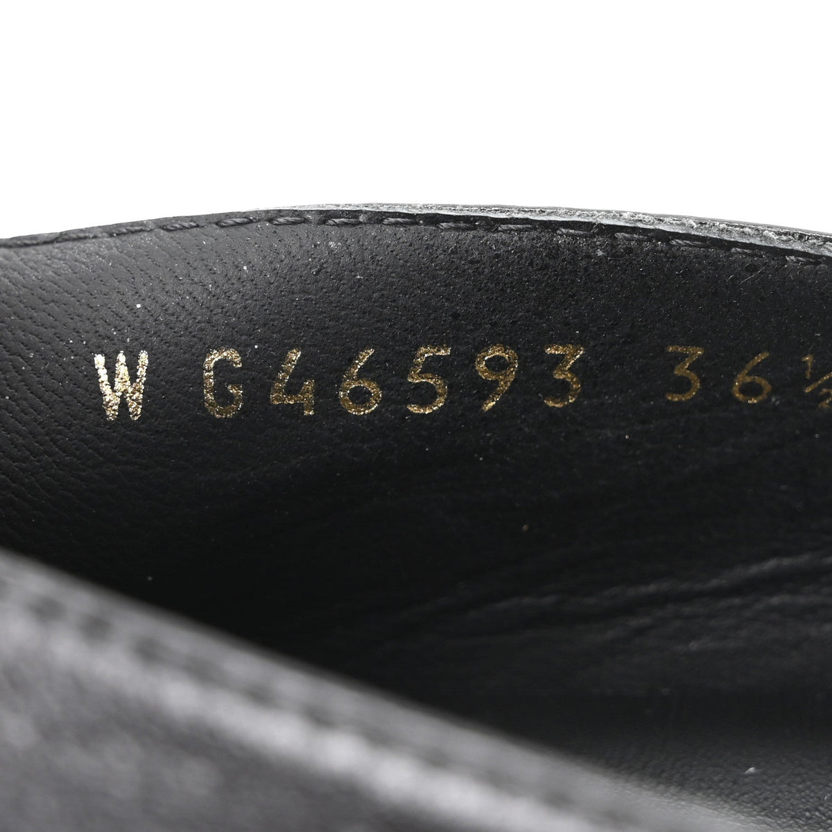 Crumpled Shiny Lambskin Patent Calfskin CC Ballet Flats 36.5 Black