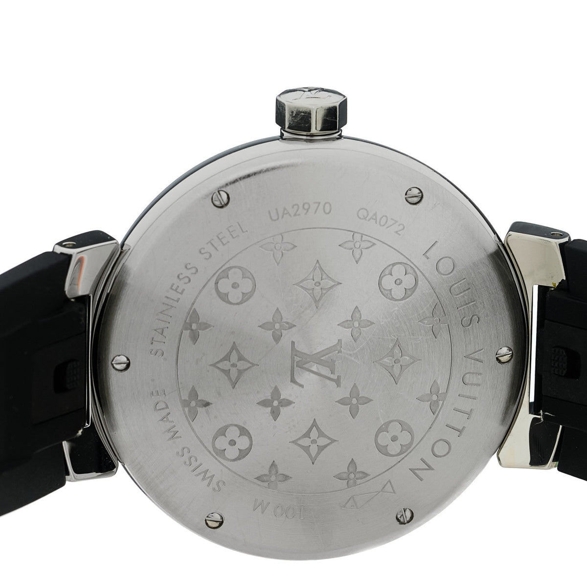 Stainless Steel Monogram 39mm Tambour Vernis Quartz Watch