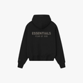 Essentials Fear of God Classic Full Zip Up Hoodie Jet Black