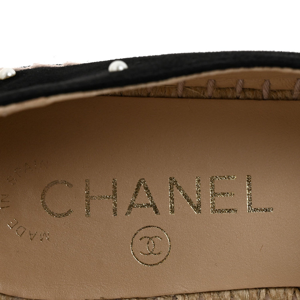 Suede Pearl CC Espadrilles 37 Black