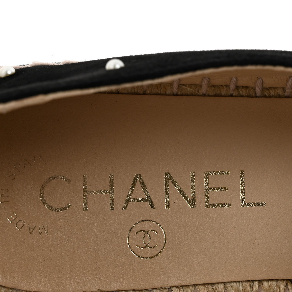 Suede Pearl CC Espadrilles 37 Black