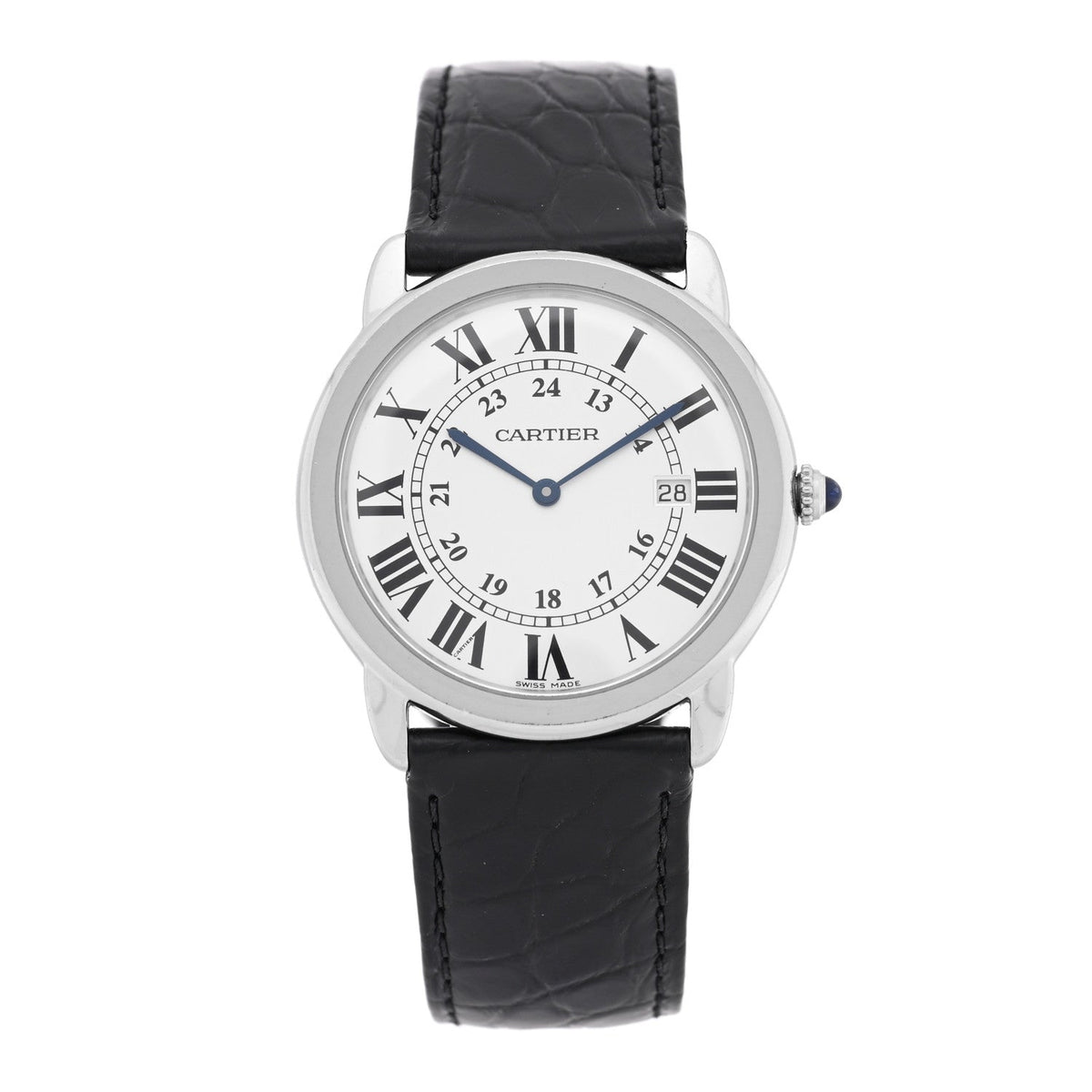 Stainless Steel Alligator 36mm Ronde Solo Quartz Watch