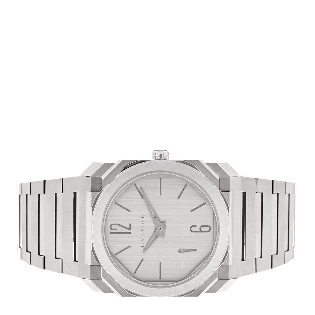 Stainless Steel 40mm Octo Finissimo Automatic Watch Silver