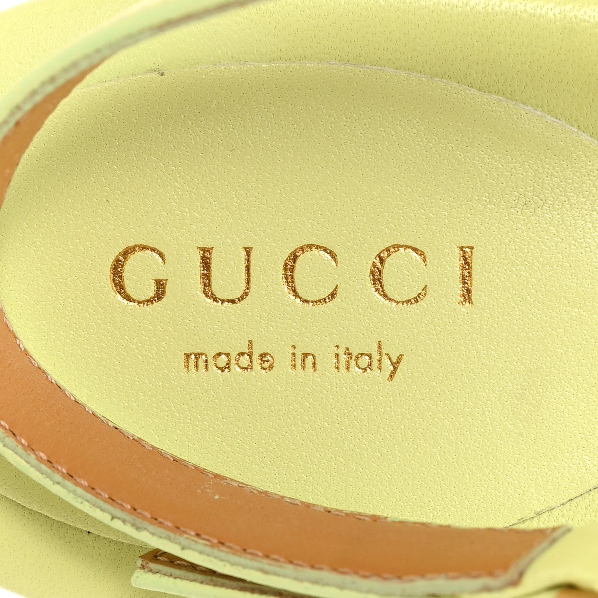 Calfskin Double G Thong Flat Sandals 36.5 Pistachio Green