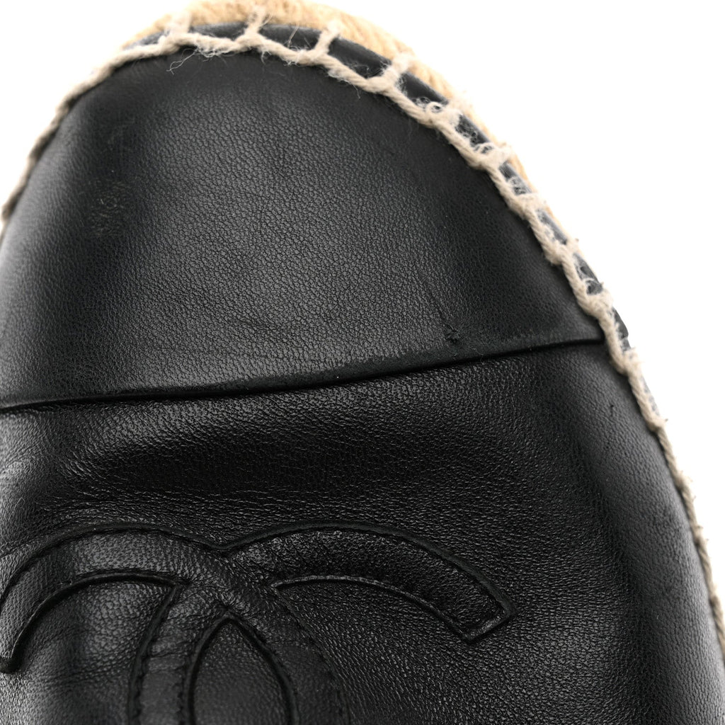 Lambskin CC Espadrilles 37 Black