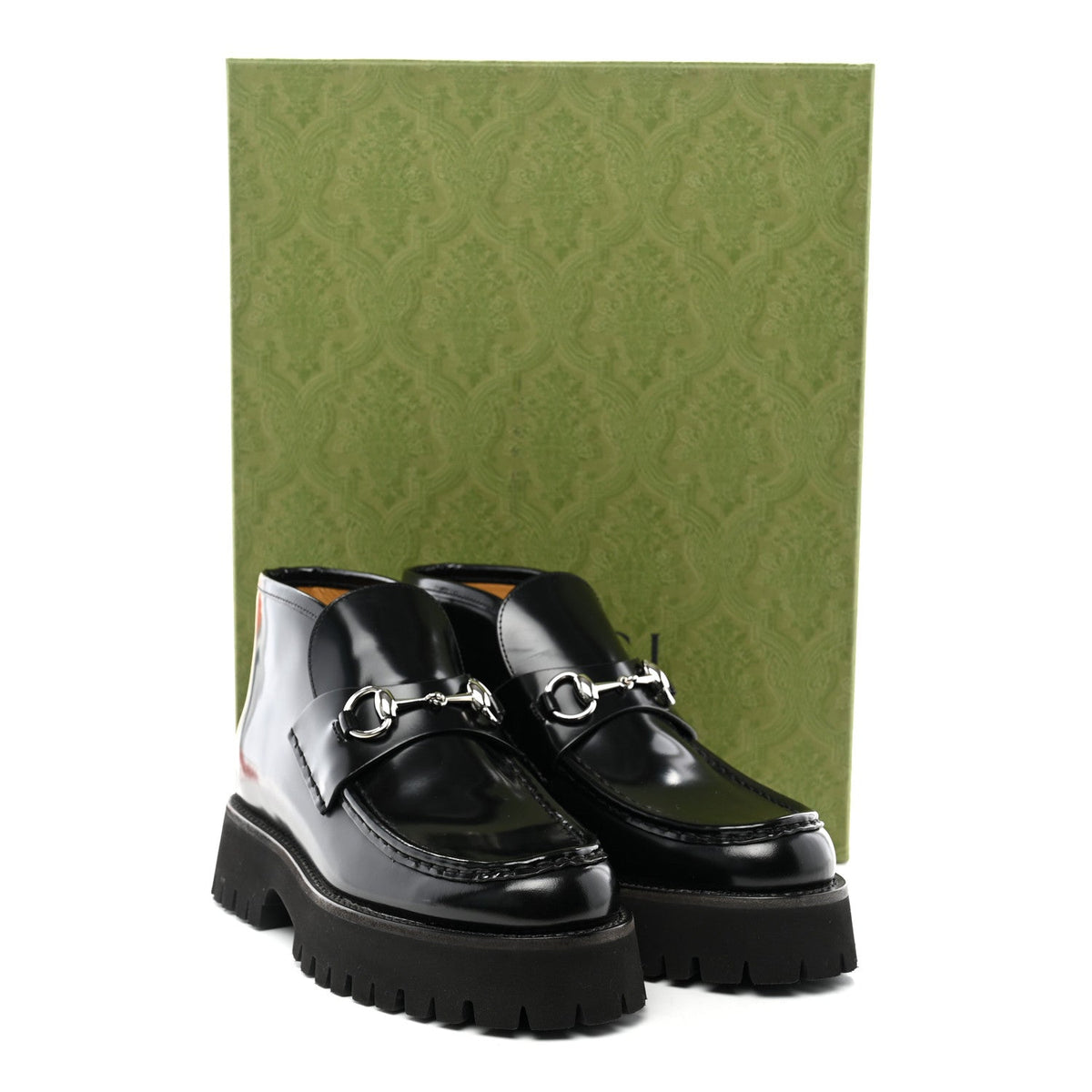 Cordovan Lux Womens Horsebit Platform Ankle Boots 38.5 Black