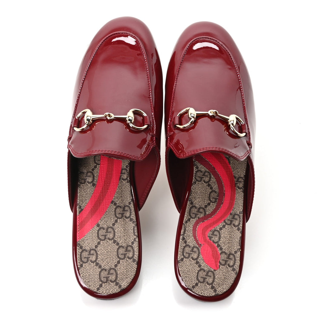 Patent Womens Princetown Slippers 36 Rosso Ancora