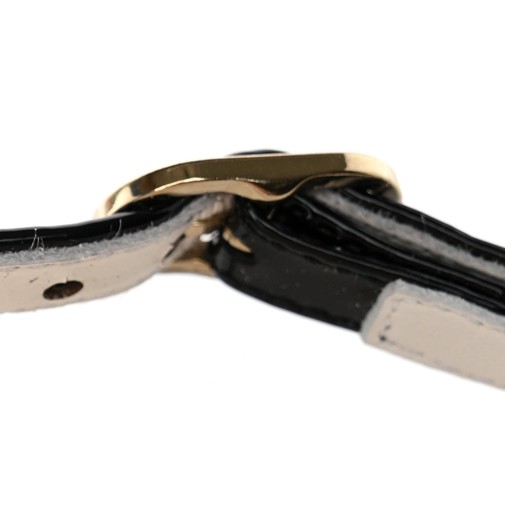 Lambskin Patent Calfskin Cap Toe CC Slingback Pumps 38 White Black