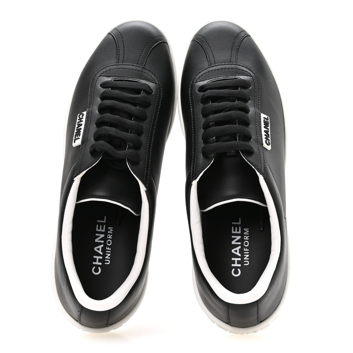 Calfskin CC Womens Sneakers 38 Black