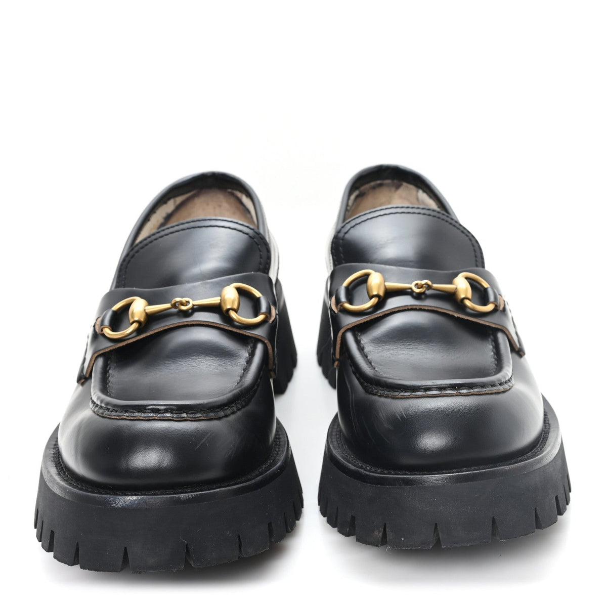 Cordovan Lux Womens Harald Horsebit 25mm Platform Loafers 40 Black