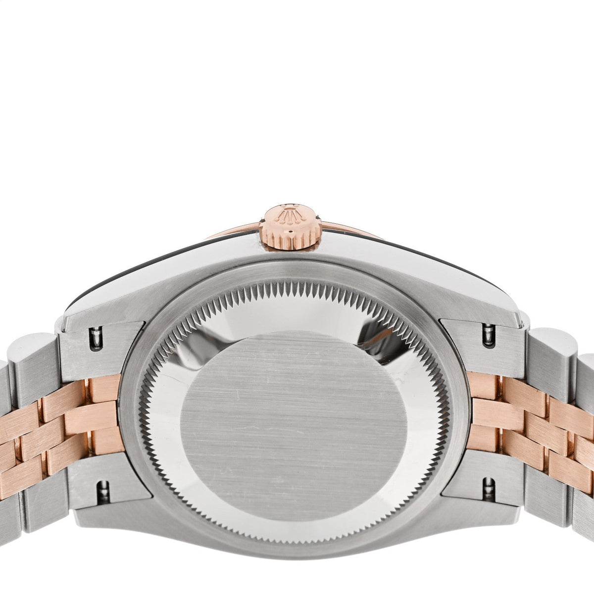 Stainless Steel 18K Everose Gold 36mm Oyster Perpetual Datejust Watch White Roman 126231