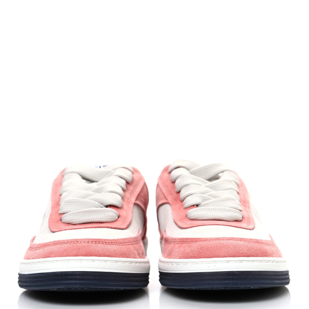 Suede Kidskin Womens CC Sneakers 35.5 White Pink