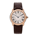 Stainless Steel 18K Pink Gold Alligator 29mm Ronde Solo Quartz Watch Brown