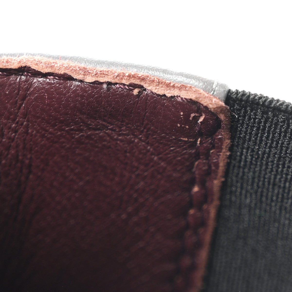 Calfskin Cap Toe CC Ankle Boots 38.5 Grey Black