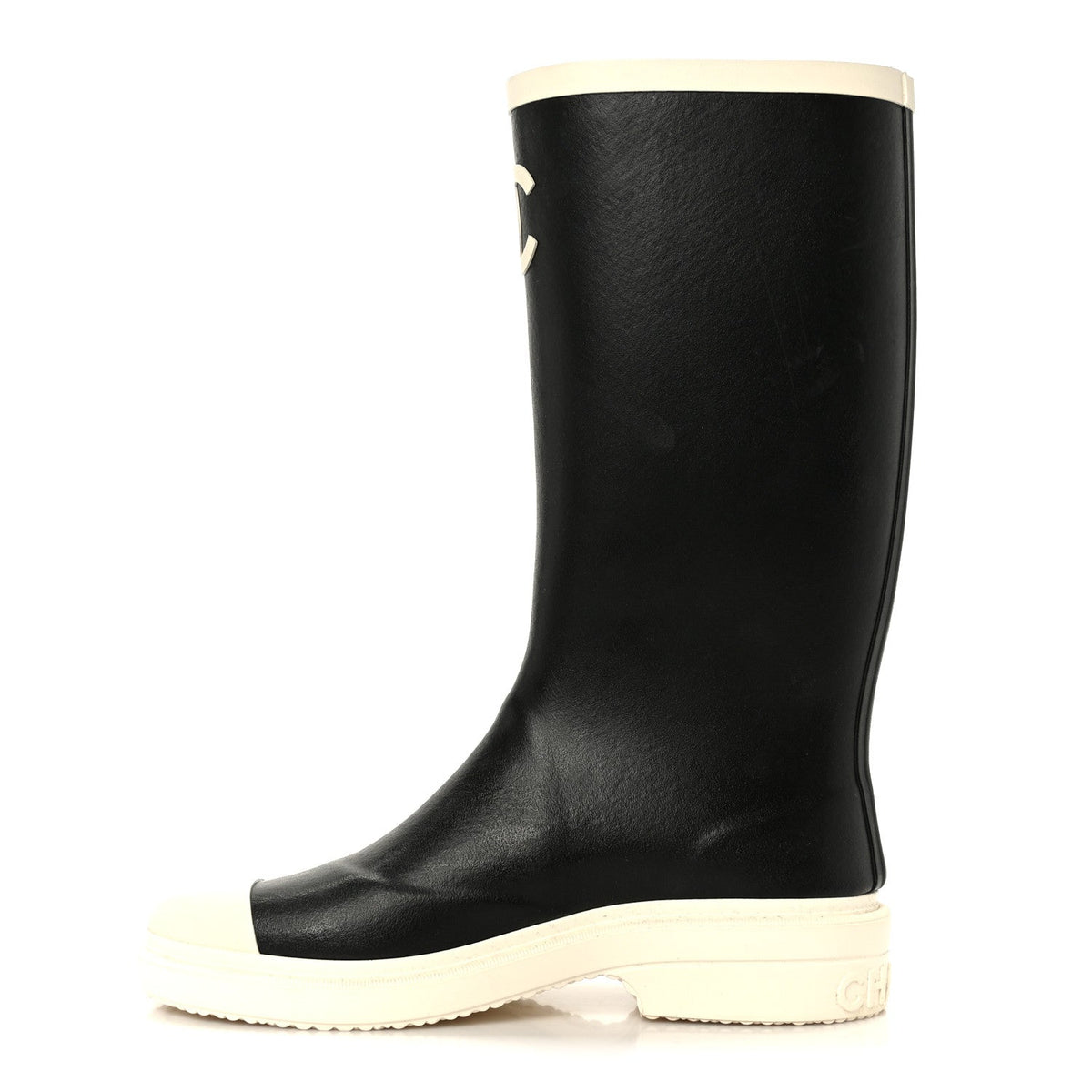 Caoutchouk CC High Boots 37 Black White
