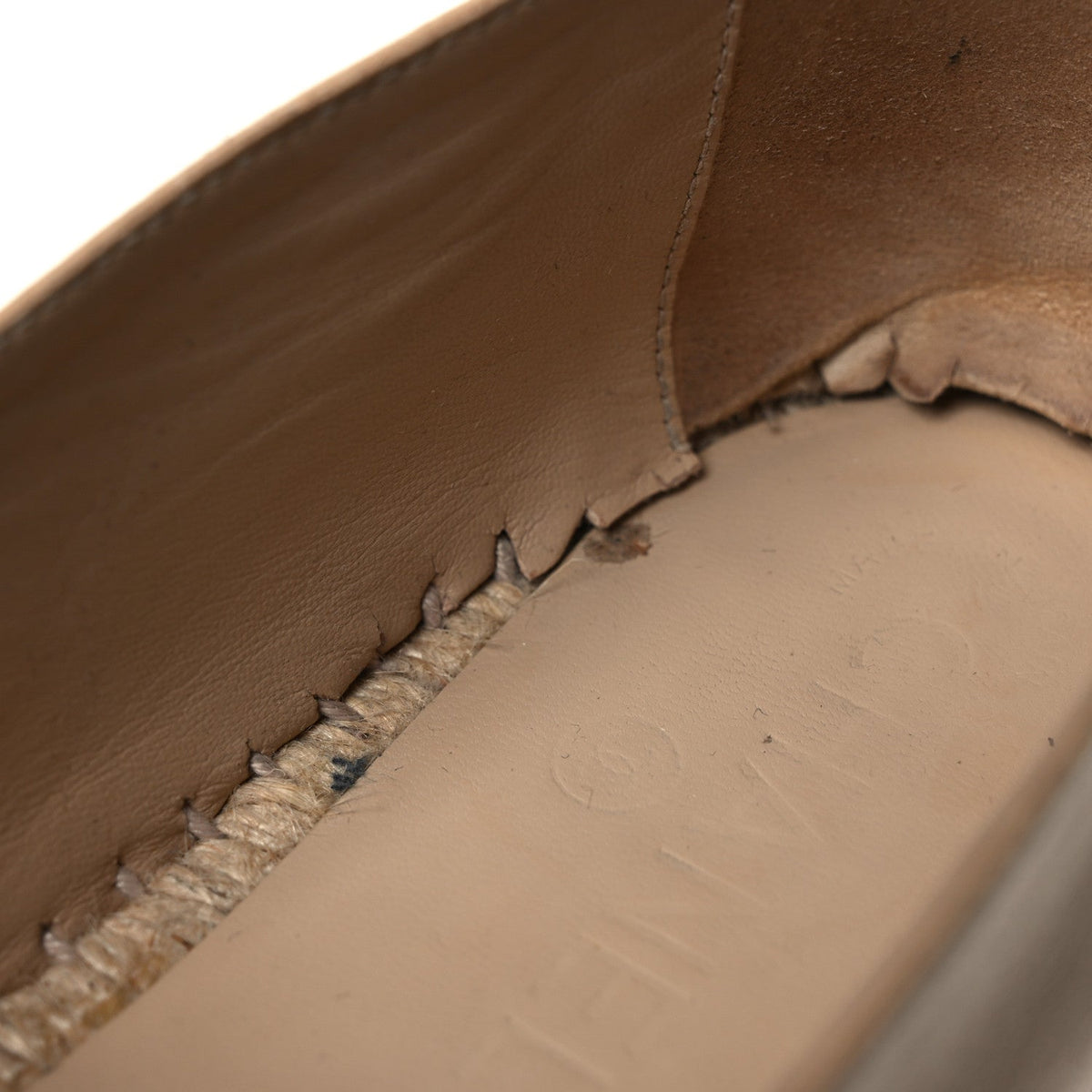 Lambskin CC Espadrilles 40 Beige Black