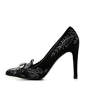 Suede Brocade Pumps 9 Black