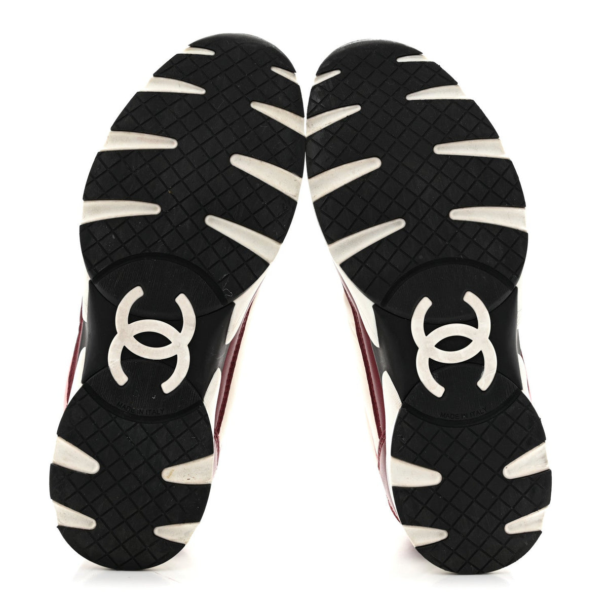 Calfskin CC Sneakers 40 Light Burgundy White Pink
