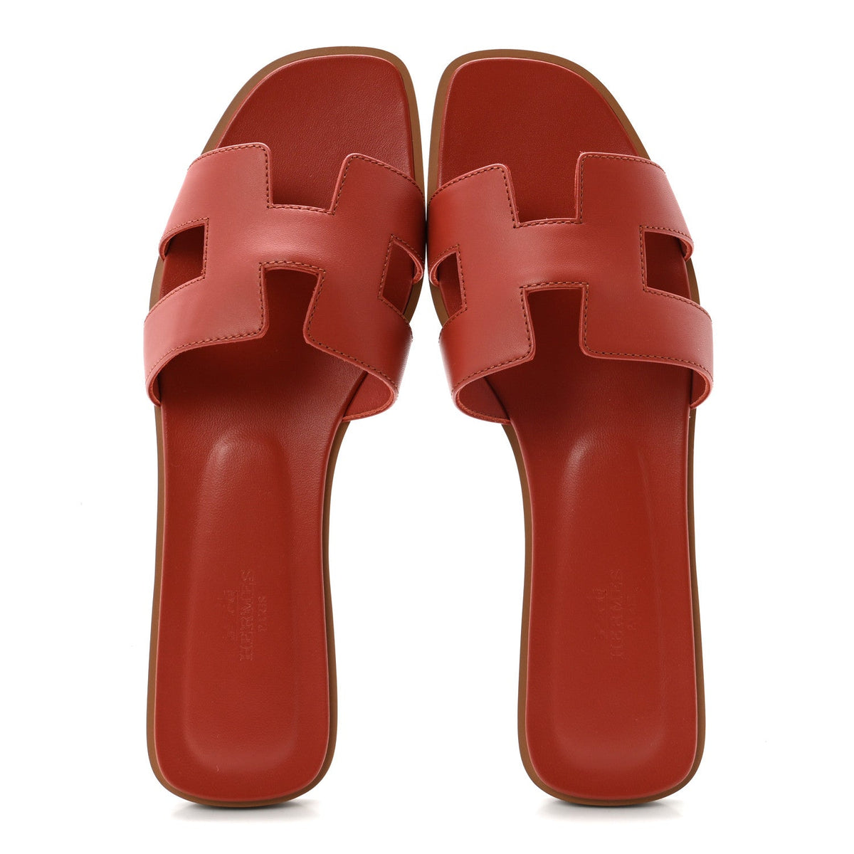 Calfskin Oran Oran Sandals 40 Orange Brulee