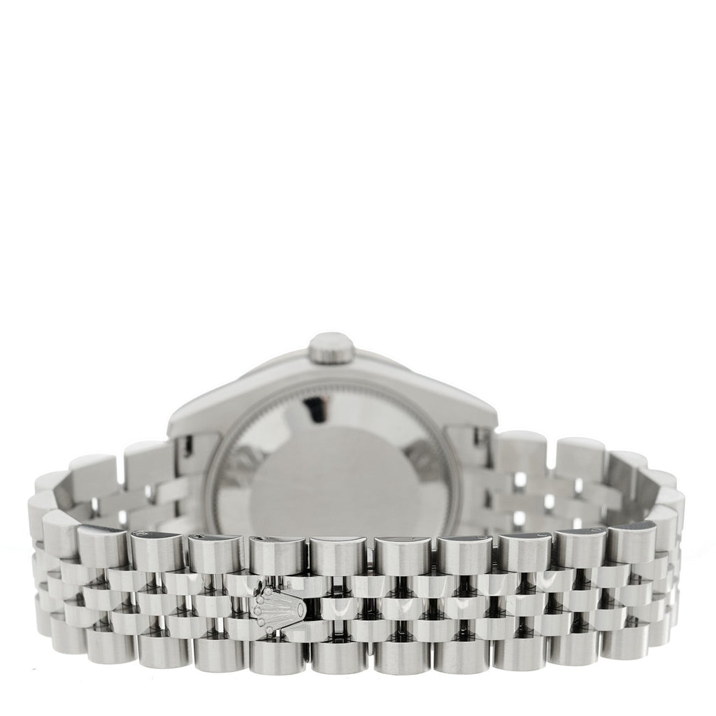 Stainless Steel 18K White Gold Diamond Bezel 31mm Oyster Perpetual Datejust Watch Silver 278384RBR