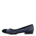 Suede Cap Toe CC Ballerina Flats 38.5 Blue Black