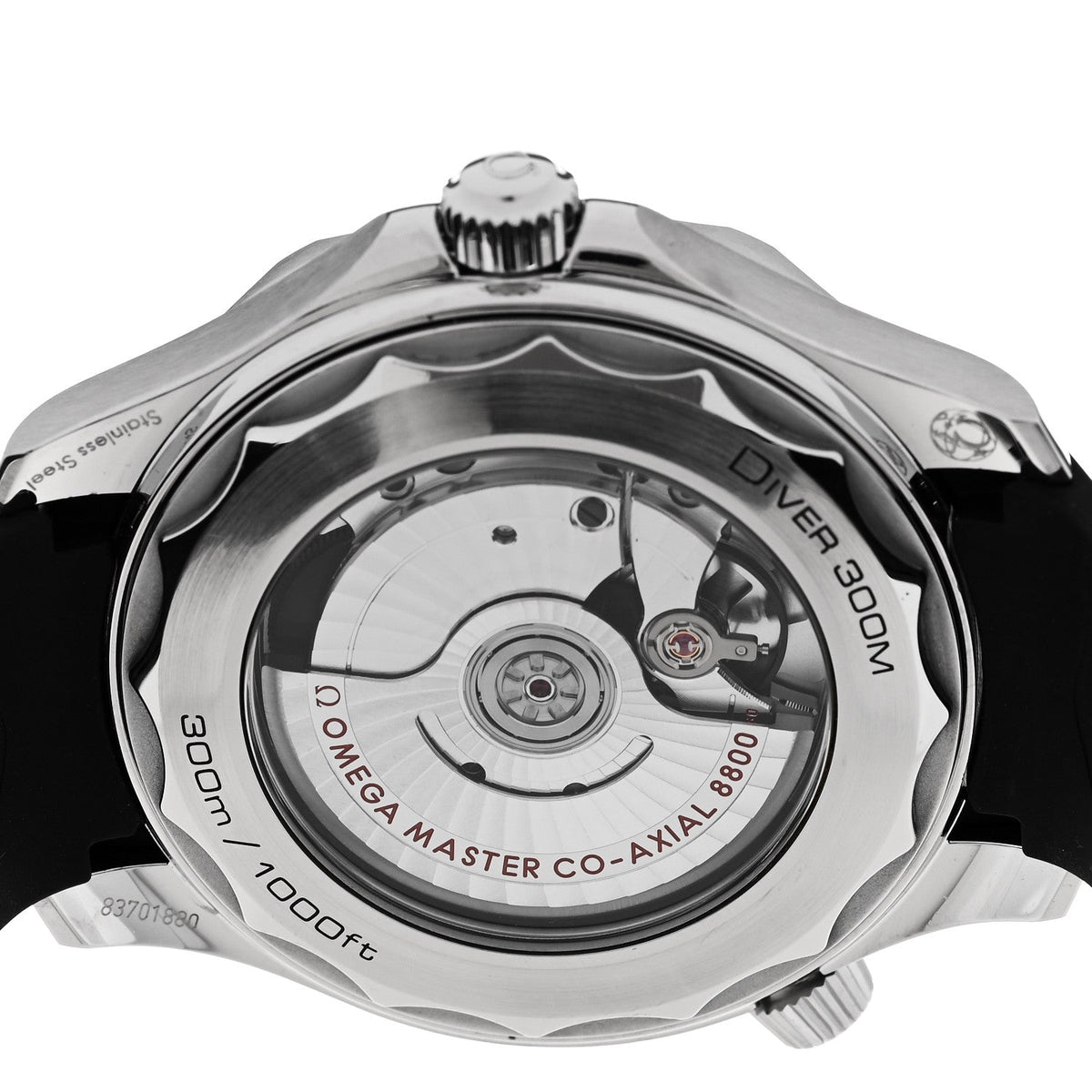 Stainless Steel Rubber 42mm Seamaster Diver 300M Co-Axial Master Chronometer Automatic Watch White 210.32.42.20.04.001