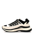 Fabric Suede Calfskin CC Sneakers 39.5 White Black