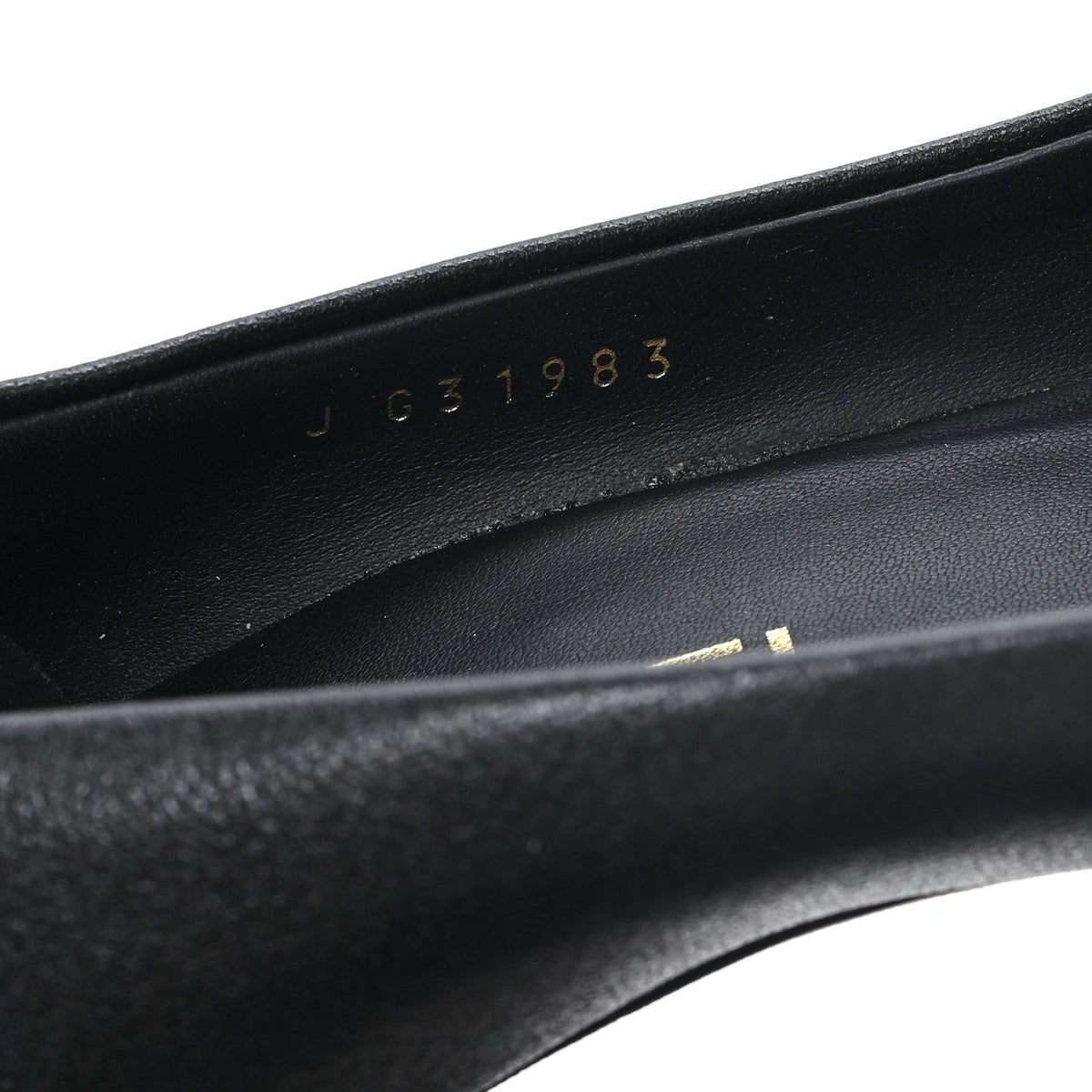 Goatskin Patent Calfskin Cap Toe CC Pearl Pumps 38 Black