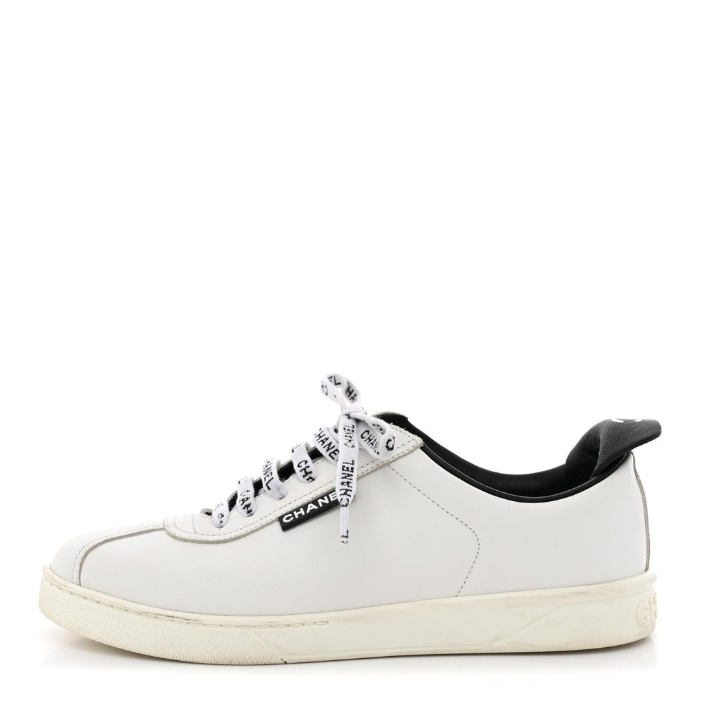 Calfskin CC Womens Sneakers 38.5 White 39.5 White