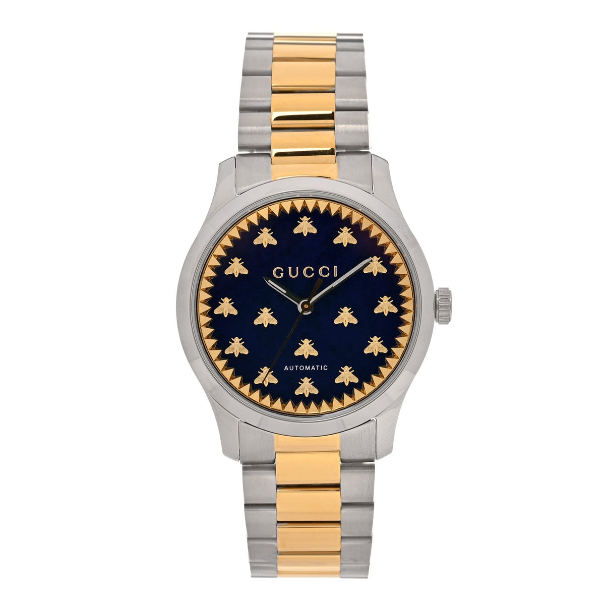 Stainless Steel 38mm G-Timeless Two Tone Bee Automatic Watch Blue