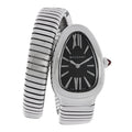 Stainless Steel 35mm Serpenti Tubogas Quartz Watch Black