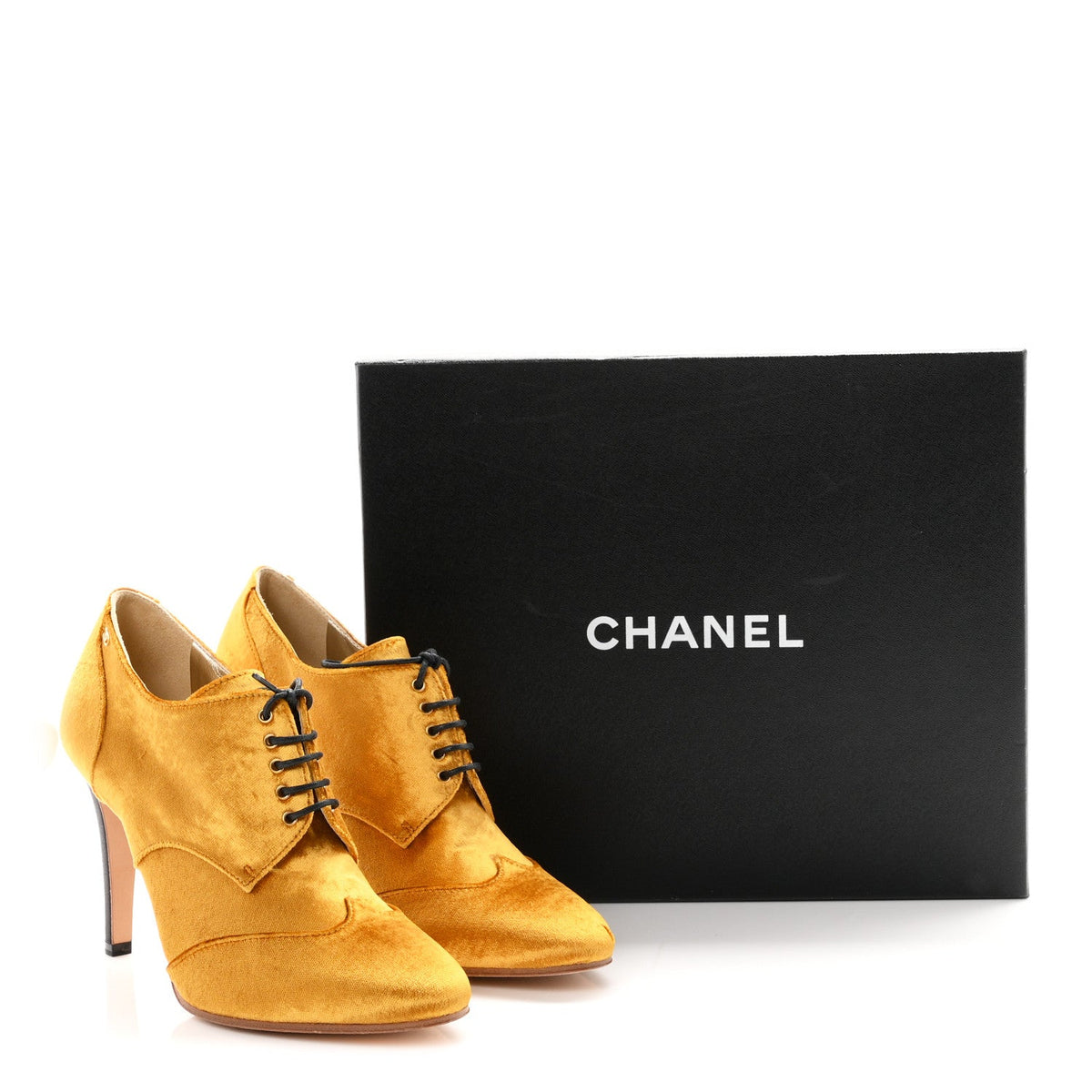 Velvet CC Lace Up Ankle Boots 39 Gold