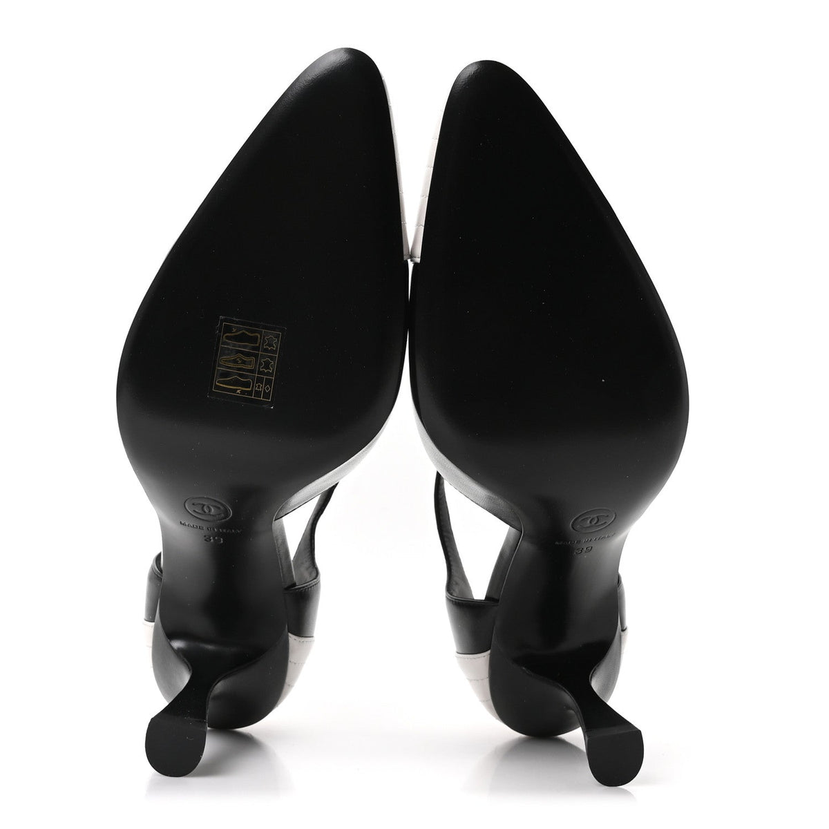 Lambskin Mary Jane Pumps 39 Black White