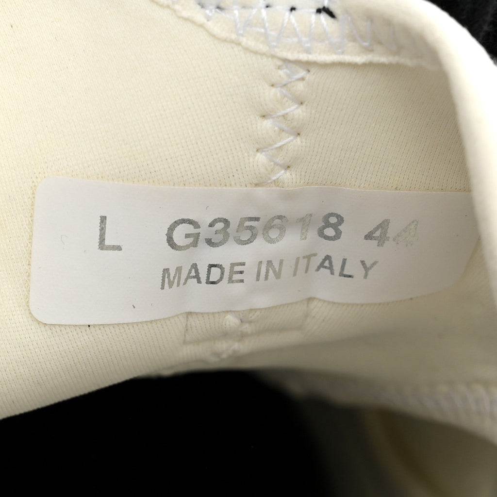 Velvet Calfskin Mixed Fibers Mens CC Sneakers 44 Ivory Black