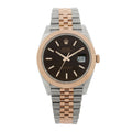 Stainless Steel 18K Everose Gold 41mm Oyster Perpetual Datejust Watch Chocolate 126331