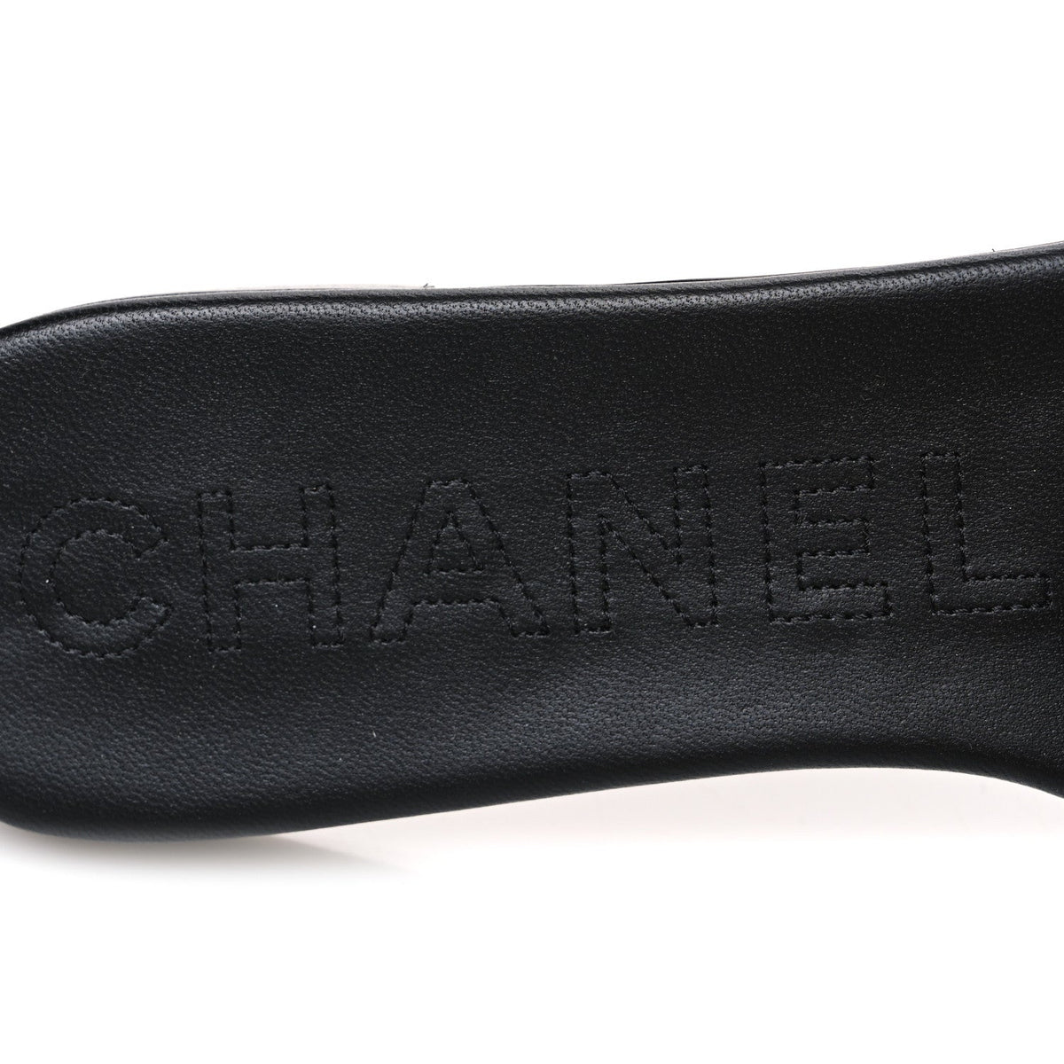 Mesh Patent Calfskin CC Mules 39 Black