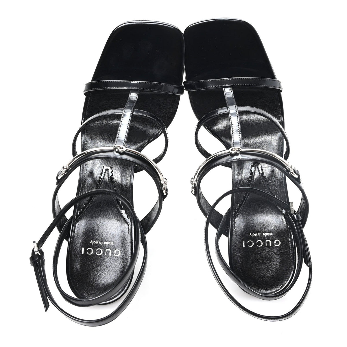 Nappa Regent Strappy Horsebit Sandals 39 Black