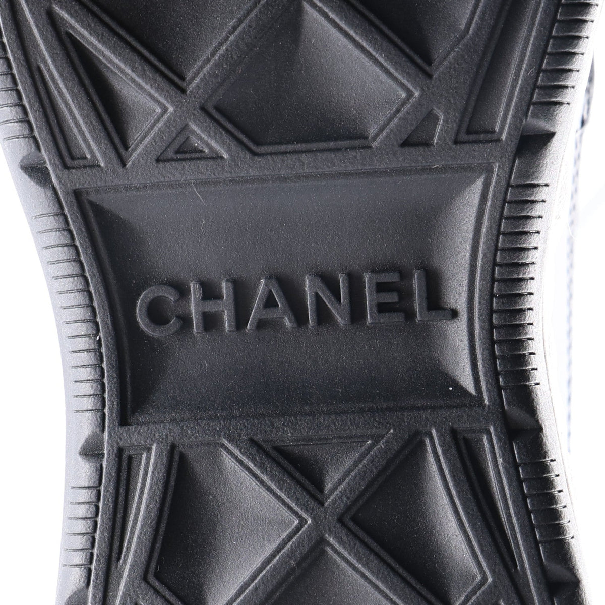 Velvet Calfskin Mixed Fibers CC Sneakers 36.5 Black